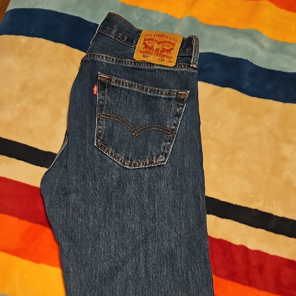 NWOT Levi's 505 Men's Dark Blue Wash Jeans